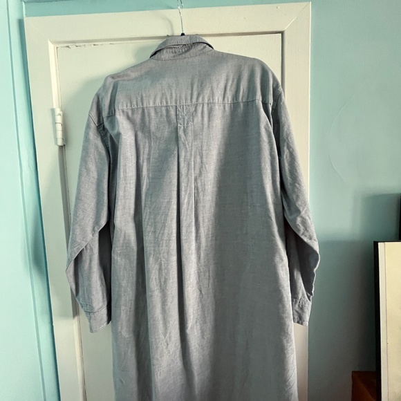 Vintage Eddie Bauer Oxford Shirtdress, M Tall, Blue - Picture 10 of 13